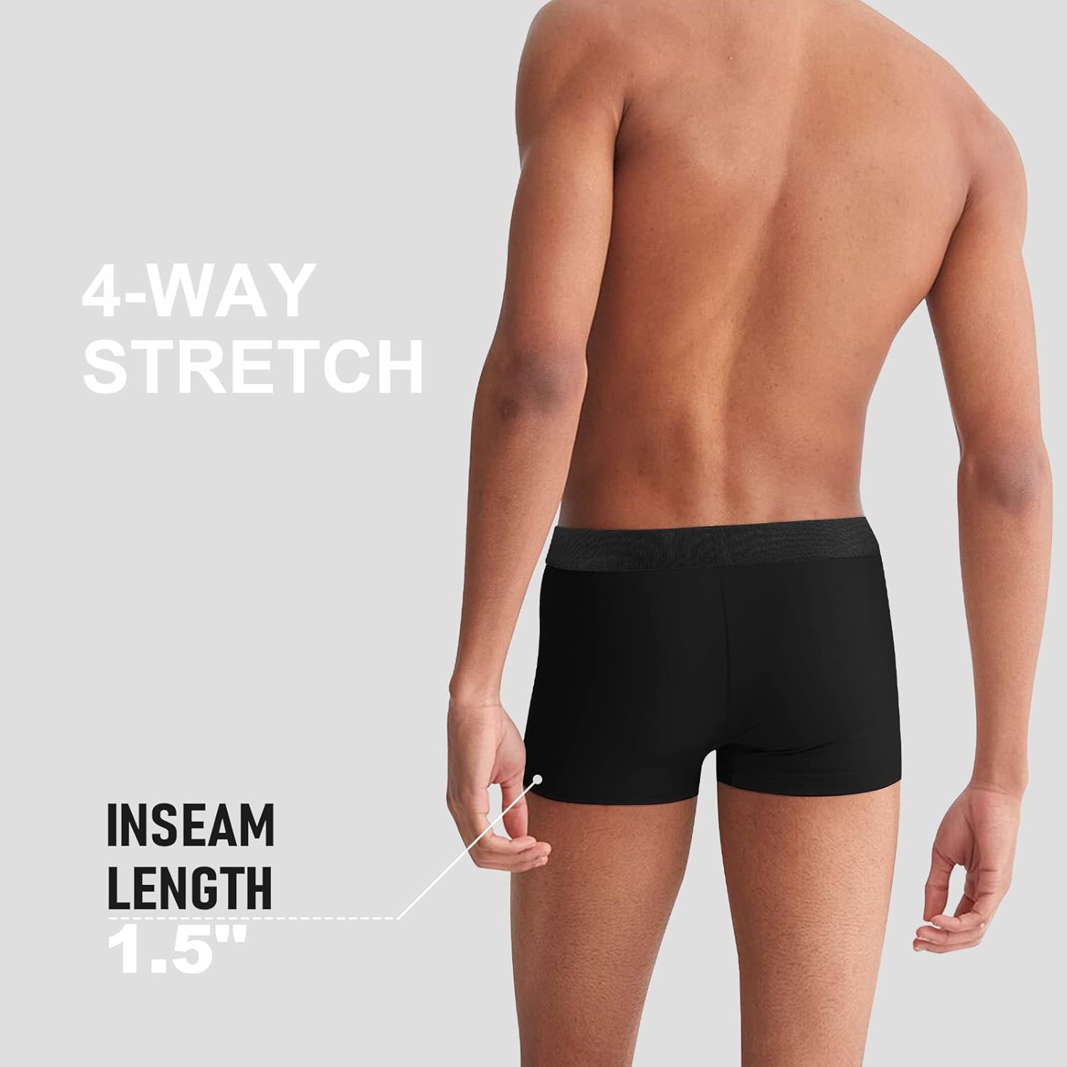 Natural Feelings Mens Underwear Boxer Briefs Pouch Trunks Underwear for Men 1.5" No Fly Boxer Trunks 4-Pack - Image 4