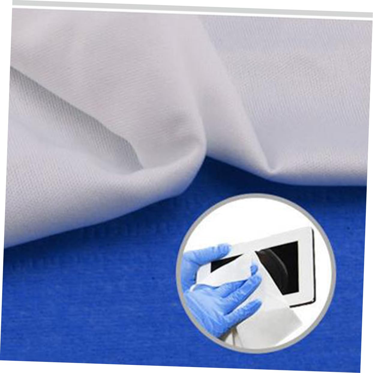 Paños de Limpieza Antiestáticos de Microfibra 6x6 Pulgadas, 100 Piezas | Lentes de Cámara y Superficies Delicadas Color Blanco Poliéster Uso en Montaje de Computadoras E Industria