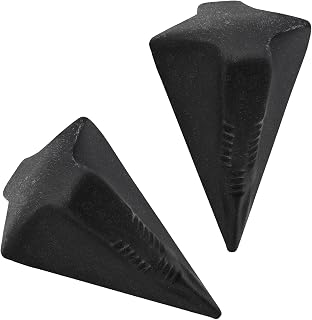 Esmula 2 piezas de cuña de corte giratoria forjada de acero, cuña de 1,6 kg, cuña de corte para madera, granada de corte, cortador de madera, cuña de accionamiento para cortar madera, sólida y segura