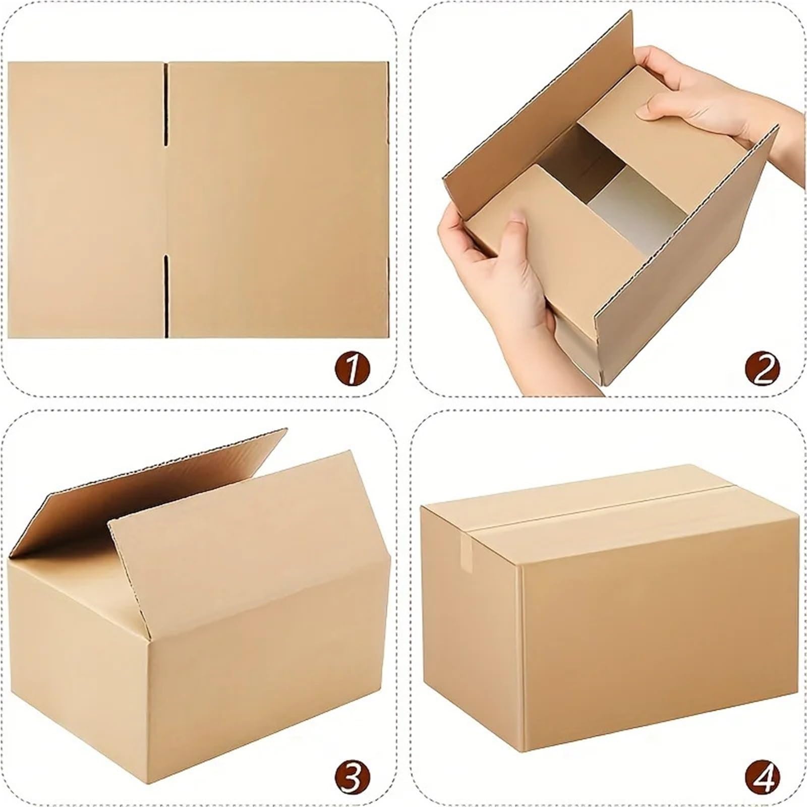 Versand Faltschachtel 5,7 x 3, 4,1 Zoll brauner Versandkarton aus Wellpappe | For den Versand kleiner Artikel(50pcs)
