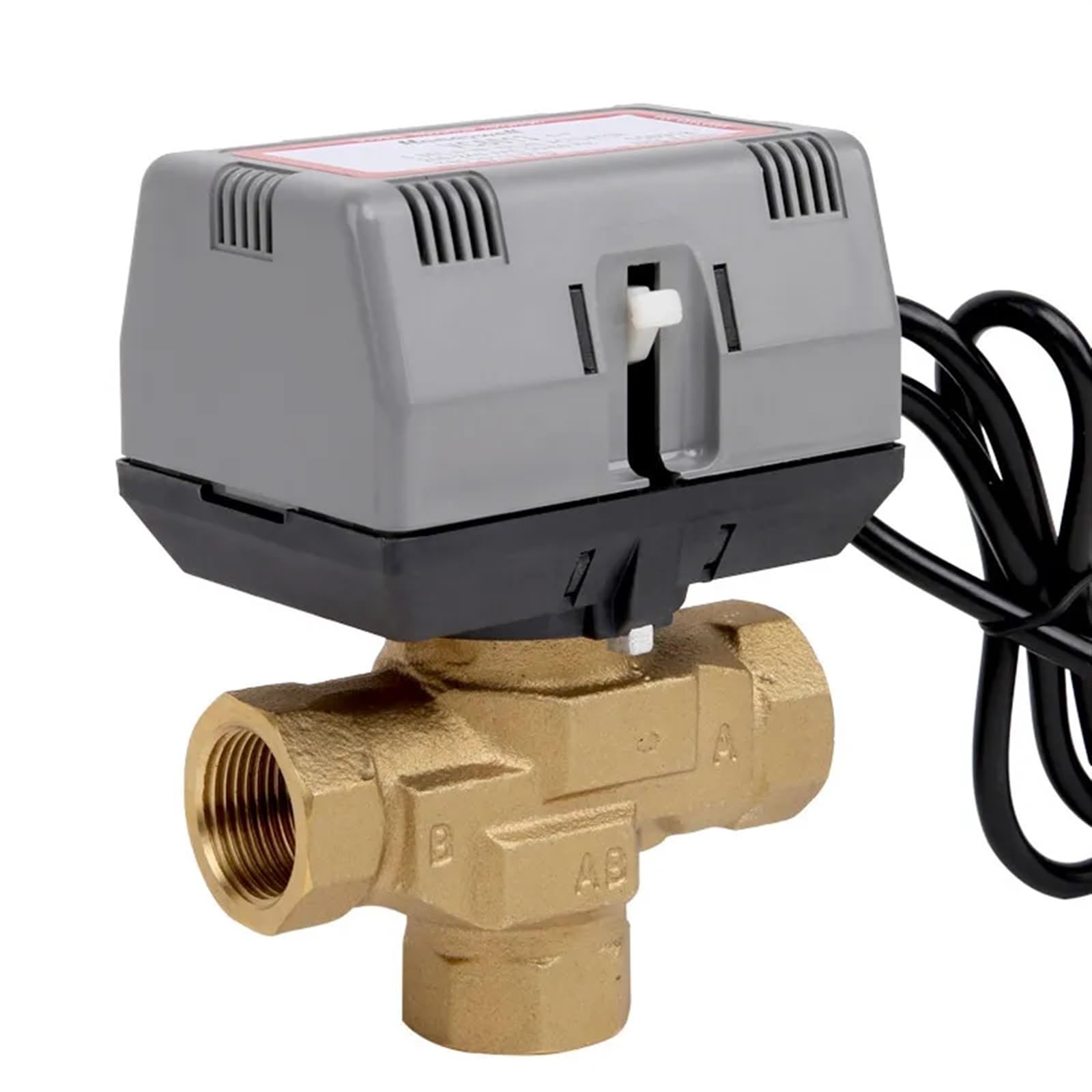 1/2'' 3/4'' 1'' 3-drożny mosiężny zmotoryzowany zawór kulowy z cewką wentylatora VC6013 AC220V elektryczne wyłączanie (0,5 cala)
