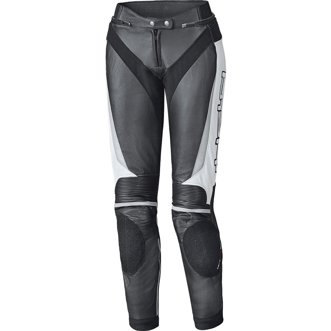 Held Lane II Damen Motorrad Lederhose, schwarz/weiß, 21