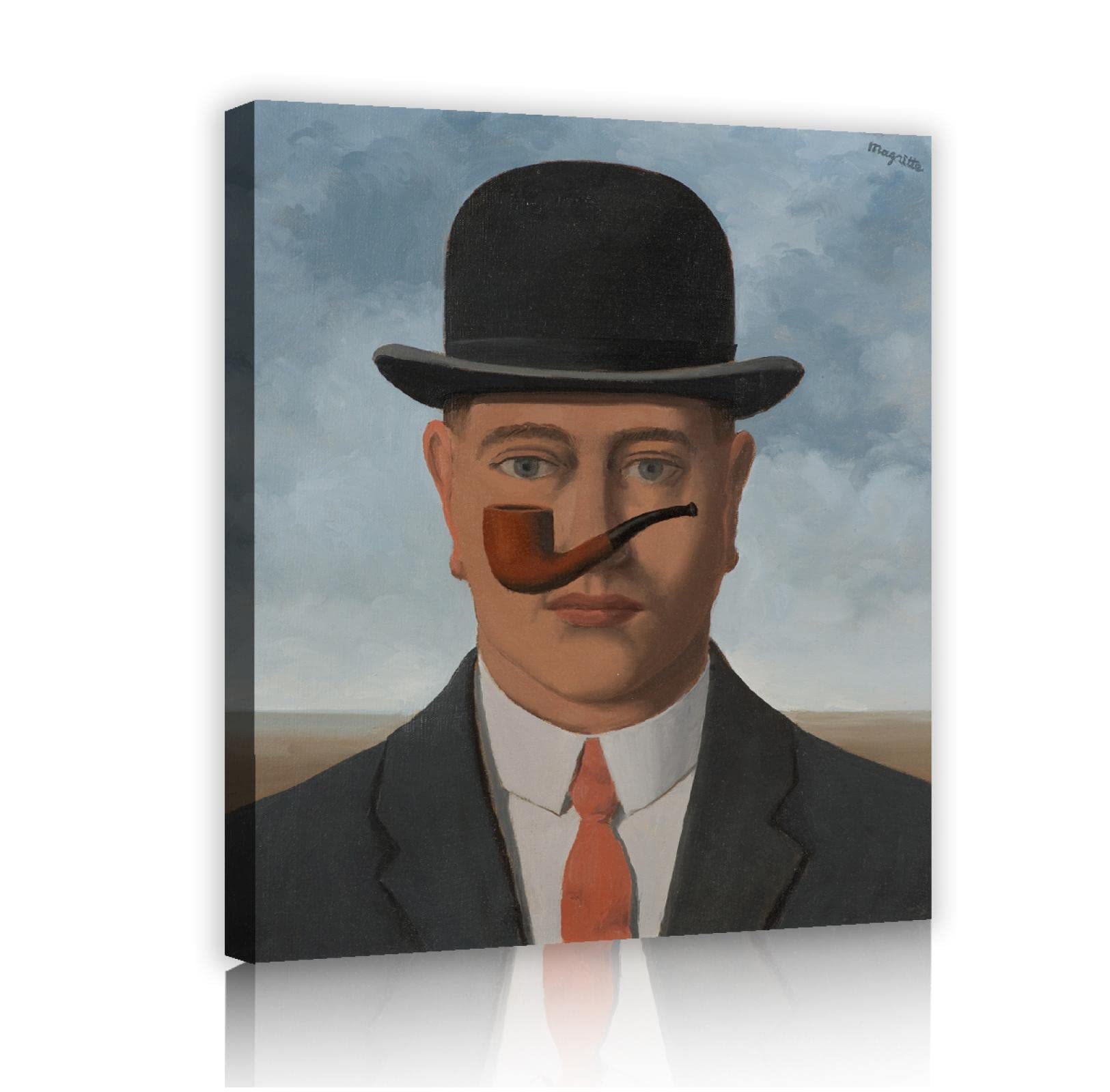 Deertweet Home Rene Magritte Surrealismo Arte da parete Stampe Dipinti su tela in buona fede Poster astratti per Arredamento Soggiorno Decorazione bagno 55x40cm Cornice interna