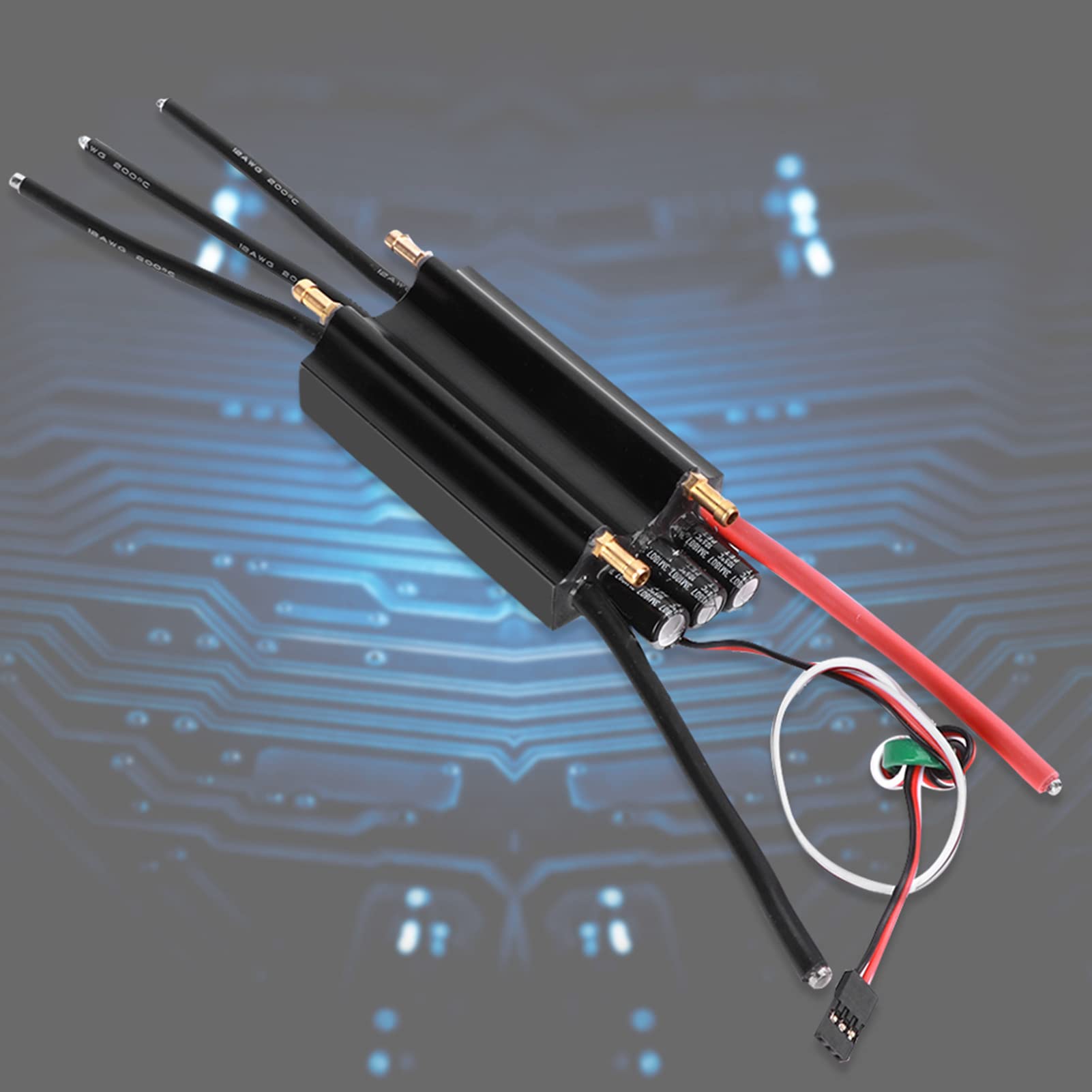 120A Zdalnie Sterowana łódka RC Bezszczotkowy ESC, Wodoodporny Elektroniczny Regulator Prędkości z Dwukanałowym Drenażem, dla Fanów łodzi RC