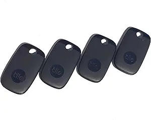 Tile Pro (2022) 4-Pack. Powerful Bluetooth Tracker, Keys Finder and Item Locator for Keys, Bags, and More; Up to 400 ft Range. Water-Resistant. Phone Finder. iOS and Android Compatible.