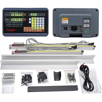 FASTTOBUY 10 40 2-Axis Digital Reading DRO Display 5um Precision TLL Glass Scale for CNC Milling Lathe 250mm/1000mm 2-3 Business Days