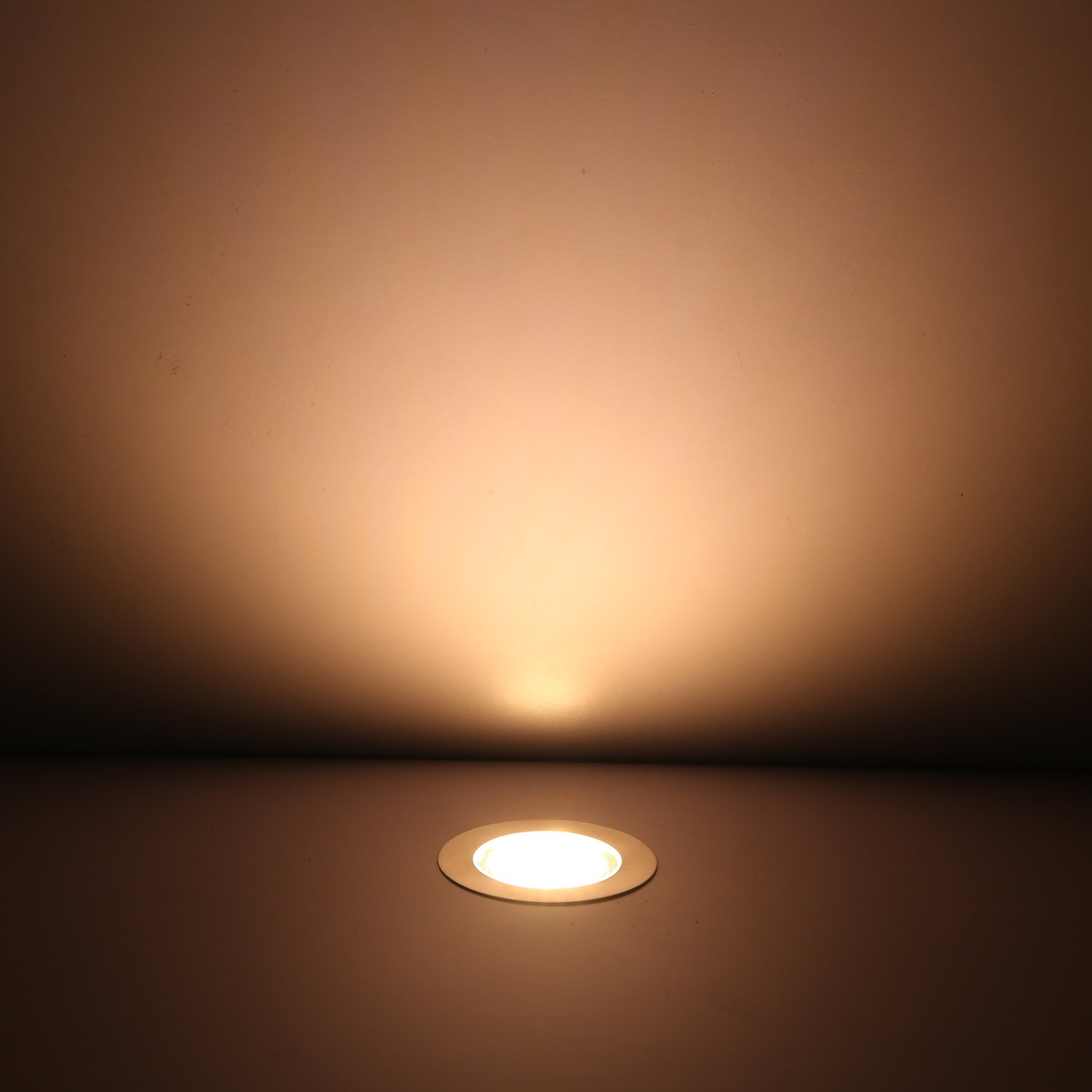 Lot de 10 LED Lumiere Eclairage pour terrasse et patio Eclairage pour Jardin, Patio, Pont, Allée et Garage comme applique exterieurcurité Luminaires Extérieur Etanche IP67 (Blanc Chaud)