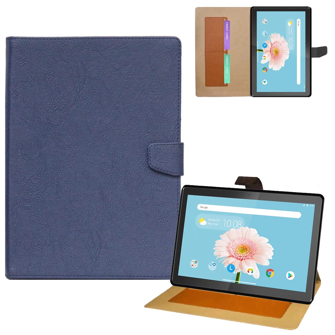 Zaoma Pattern Multi Protective Pu Leather Case with Viewing Stand and Card Slots Flip Cover Compatible for Lenovo Tab M10 X505X / X505F / X505L / X605L / X605F 10.1 Inch Tablet - Blue R5 (B09Y38X32G) Amazon Price History, Amazon Price Tracker