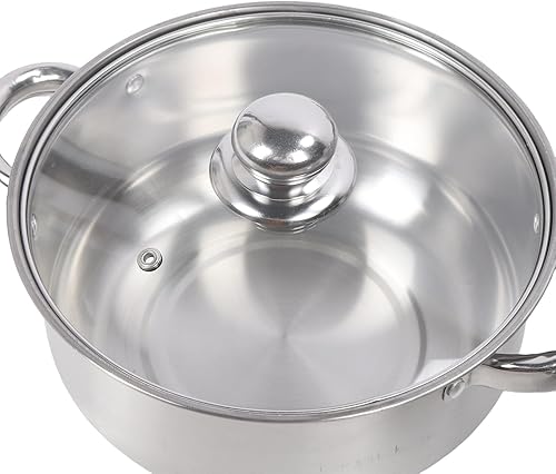 Miniatura 8 de 6 Pcs Stainless Steel pots and pans set, Kitchen Induction Cookware Set Stainless Steel Pots and Pans Even Heating Thickened Cookware with Lids for