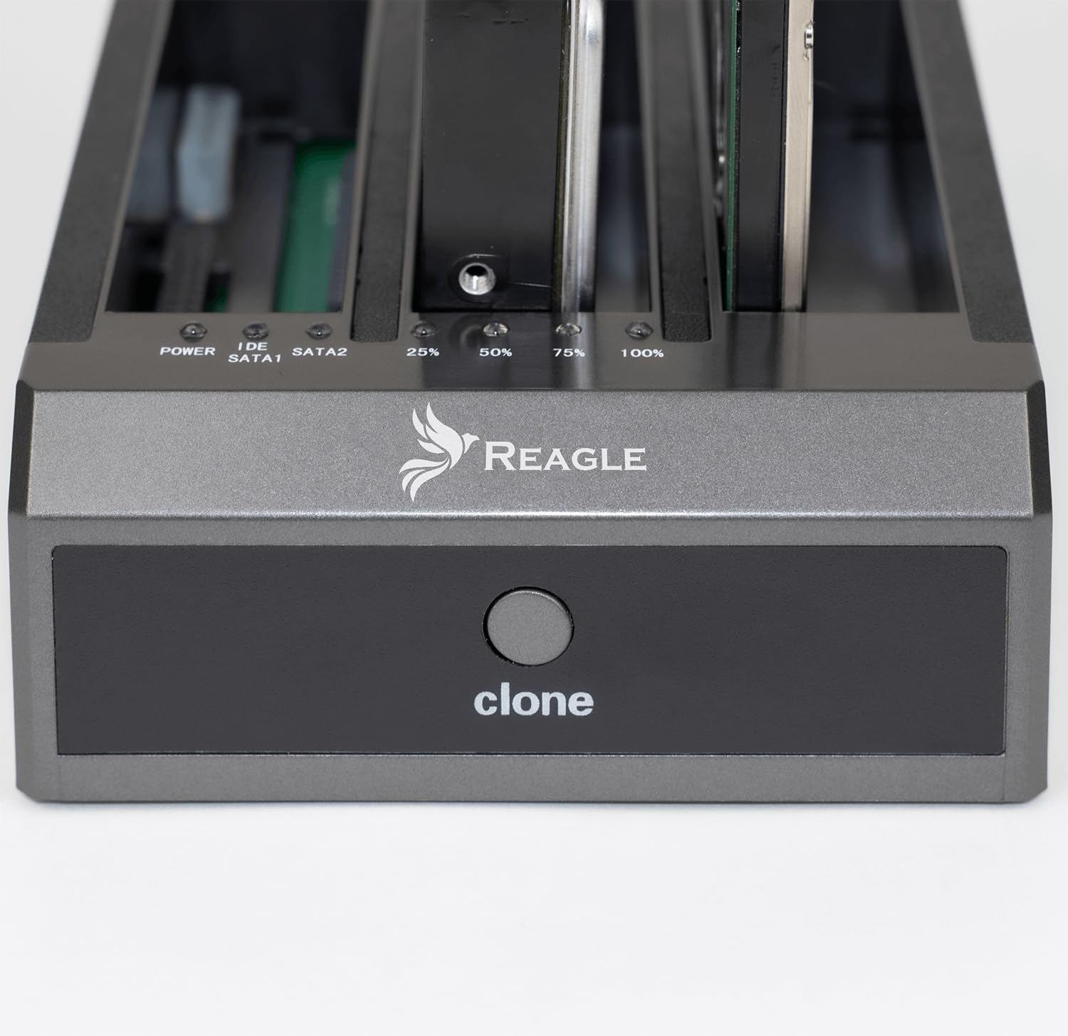 Reagle Station d'accueil pour disque dur 2,5" et 3,5" HDD/SSD 3 baies, fonction clonage hors ligne, USB 3.2 Gen 1, 18 To, aluminium, SuperSpeed 5 Gb/s, Plug & Play, avec bloc d'alimentation et câble