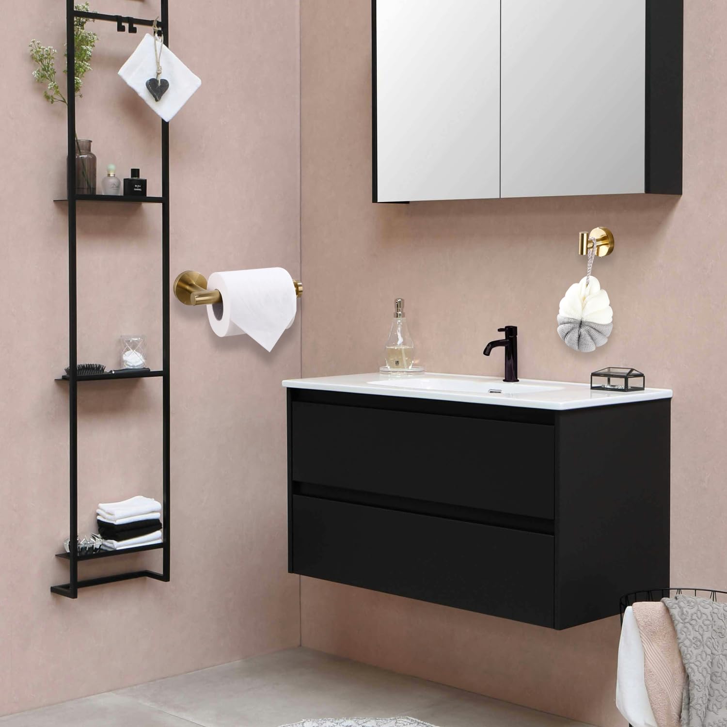 Zelfklevende toiletrolhouder wandmontage, premium SUS 304 roestvrijstalen toiletrolhouder voor badkamer keuken wasruimte RV - waterdicht roestbestendig - zonder boren (geborsteld