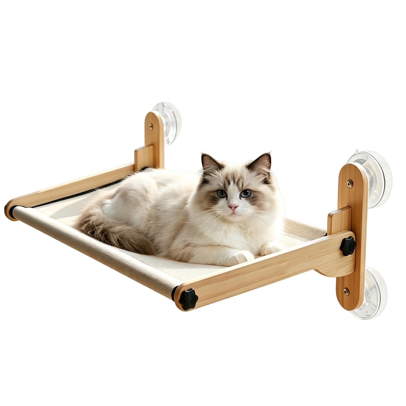 Posatoi per Finestre per Gatti Riposo Con Ventose | Amaca da finestra per gatto a rete traspirante regolabile multistagionale per del su Davanzale, Comodino,