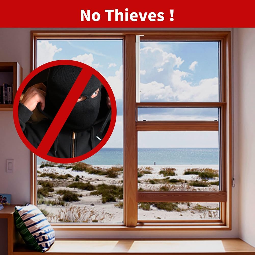 Barras de Seguridad para Ventanas Ajustables (Acero), Barras de Seguridad para Ventanas en el Interior para Evitar Robos, Topes para Ventanas de 16,3 Pulgadas