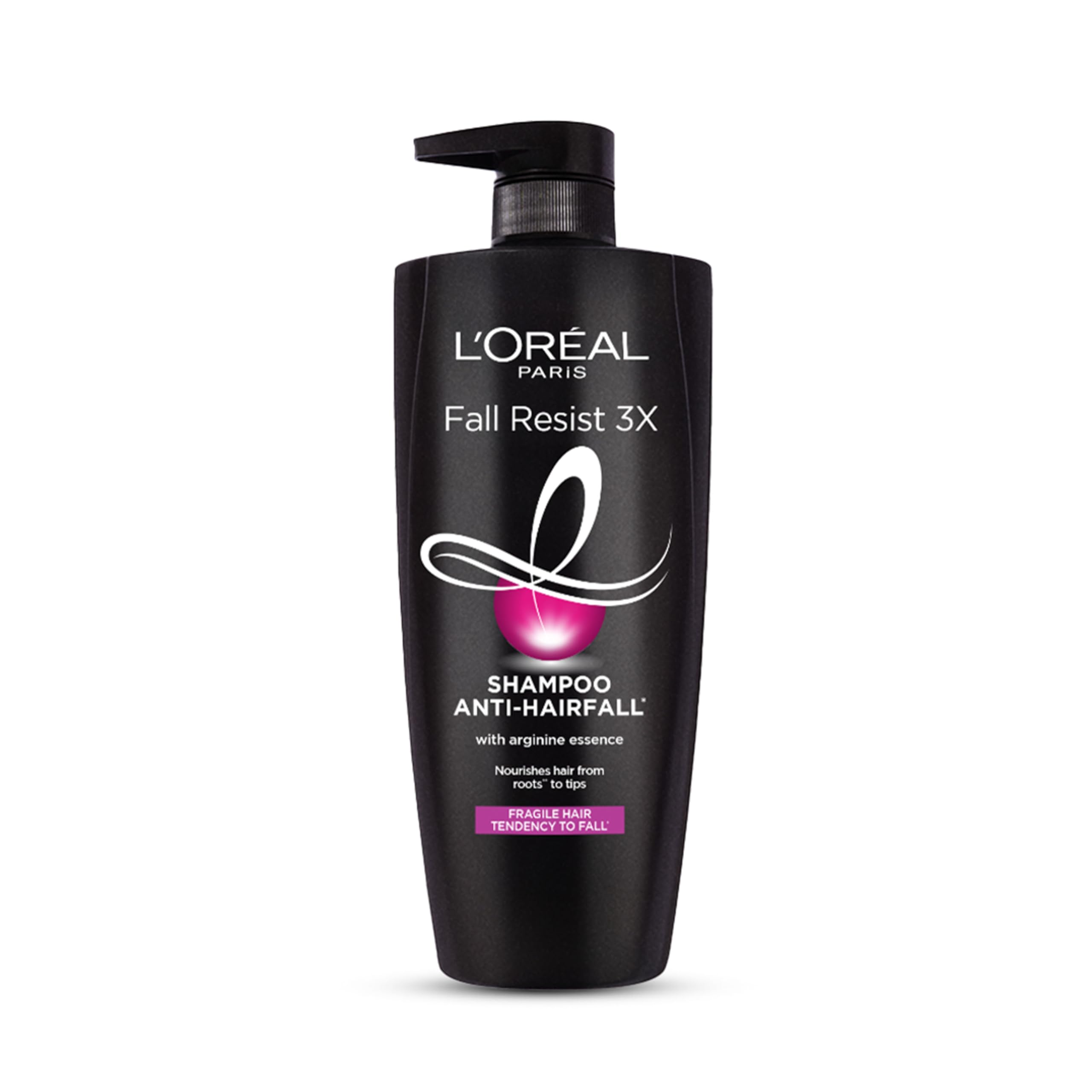 LOreal Paris Fall Resist 3X Anti-Hairfall Shampoo with Arginine Essence For Weak Hair with Tendency to Fall and Hair Thinning, Reduces Hair Breakage and Nourishes Roots- 650ml