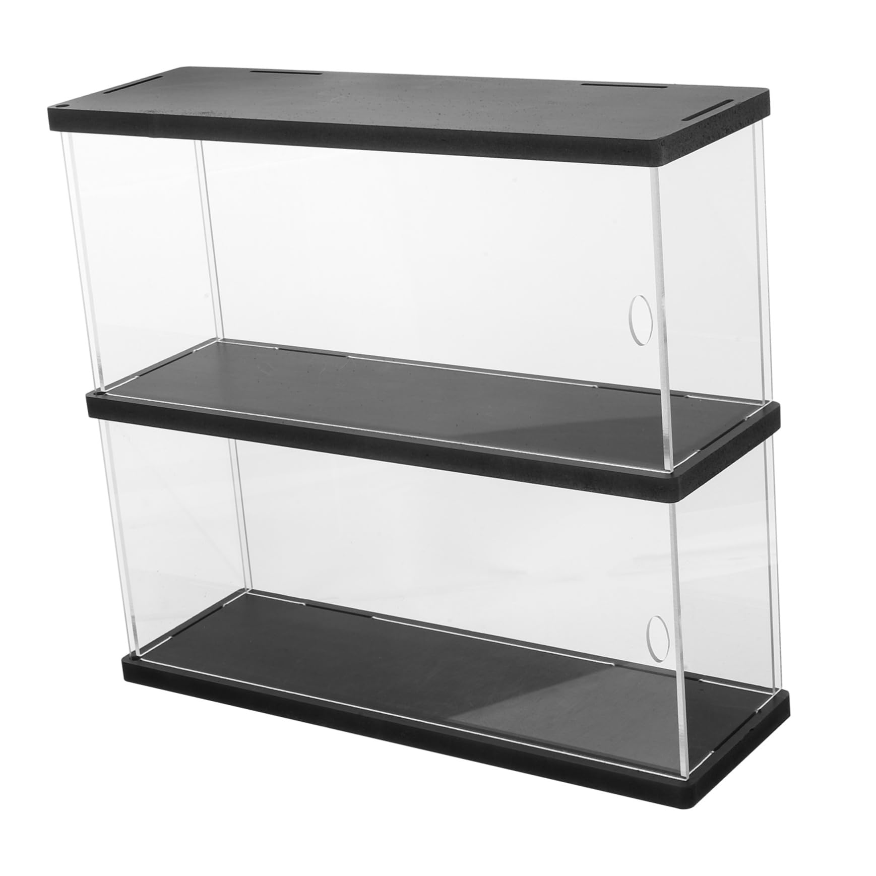 Vitrine Acrylique Transparente à 2 Couches pour Collectionneurs, Grosse Capacité, Boîte De Rangement Figurines, Protection Antipuces, Présentoir pour Figurines Pop, Usage Intérieur