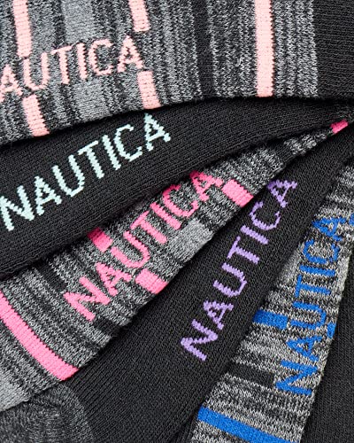 Image of Nautica Womens Low Cut Socks - 6 Pack Soft Stretch Breathable Mesh Cushioned Athletic Performance No Show Socks for Women