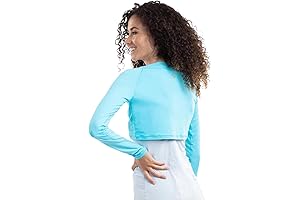 Bloquv Women's Long Sleeve UPF 50+ Sun Protection Active Crop Top