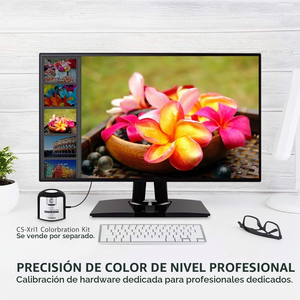 ViewSonic VP2768a Monitor Profesional 2K QHD de 27" 100% sRGB, validado por Pantone, USB Tipo C, HDMI, DP, Ethernet, para diseño gráfico, fotografía y edición de Video