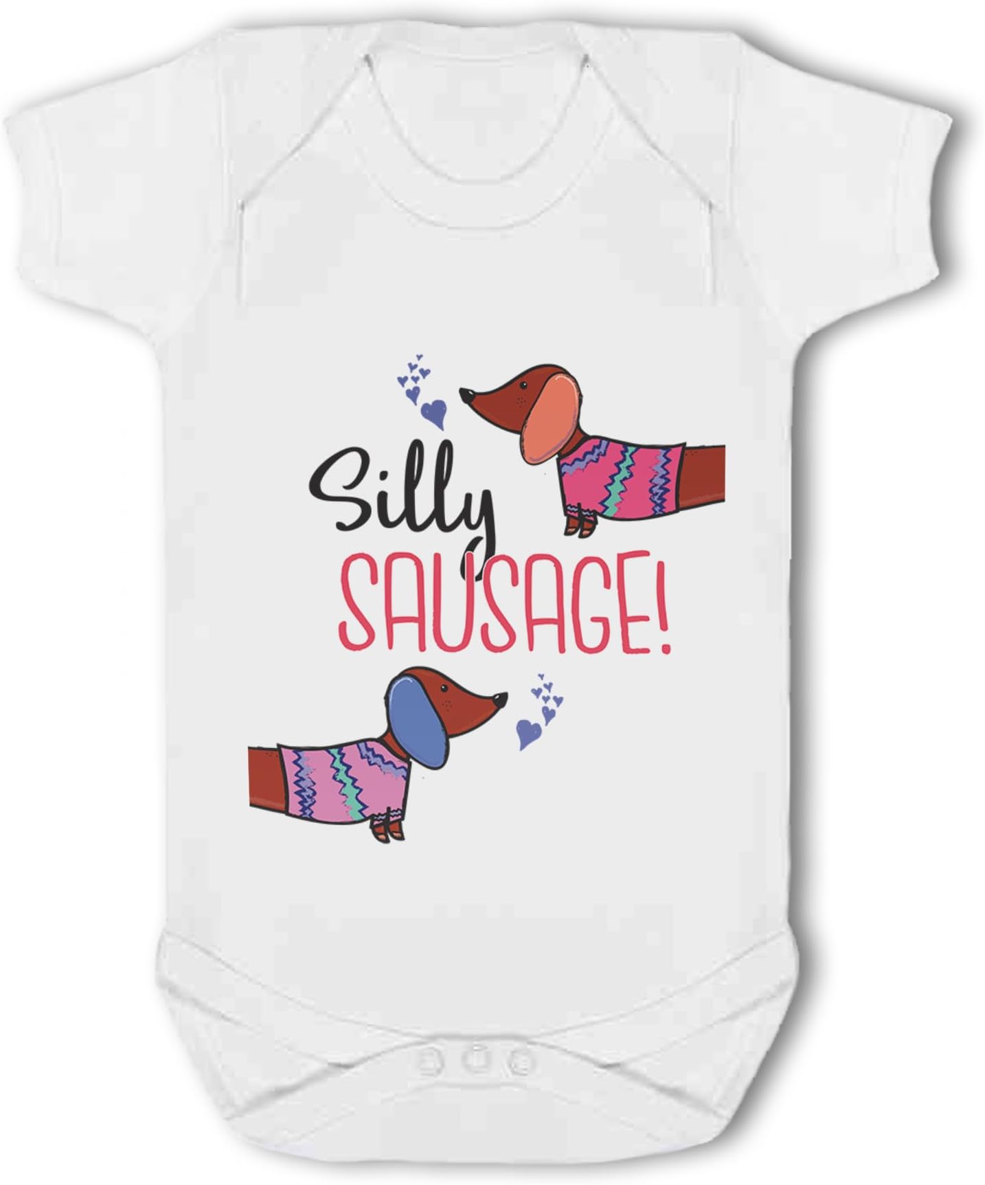Simply WallartSilly Sausage! Dachshund - Baby Vest