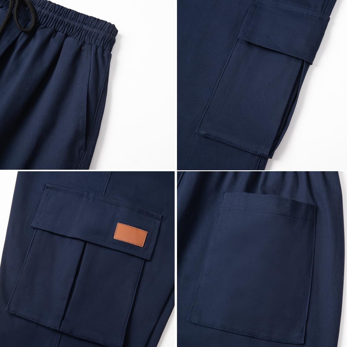 WZIKAI Mens Cargo Pants Casual Joggers Hiking Pants Loose Straight Athletic Workout Sweatpants with Pockets - Image 5