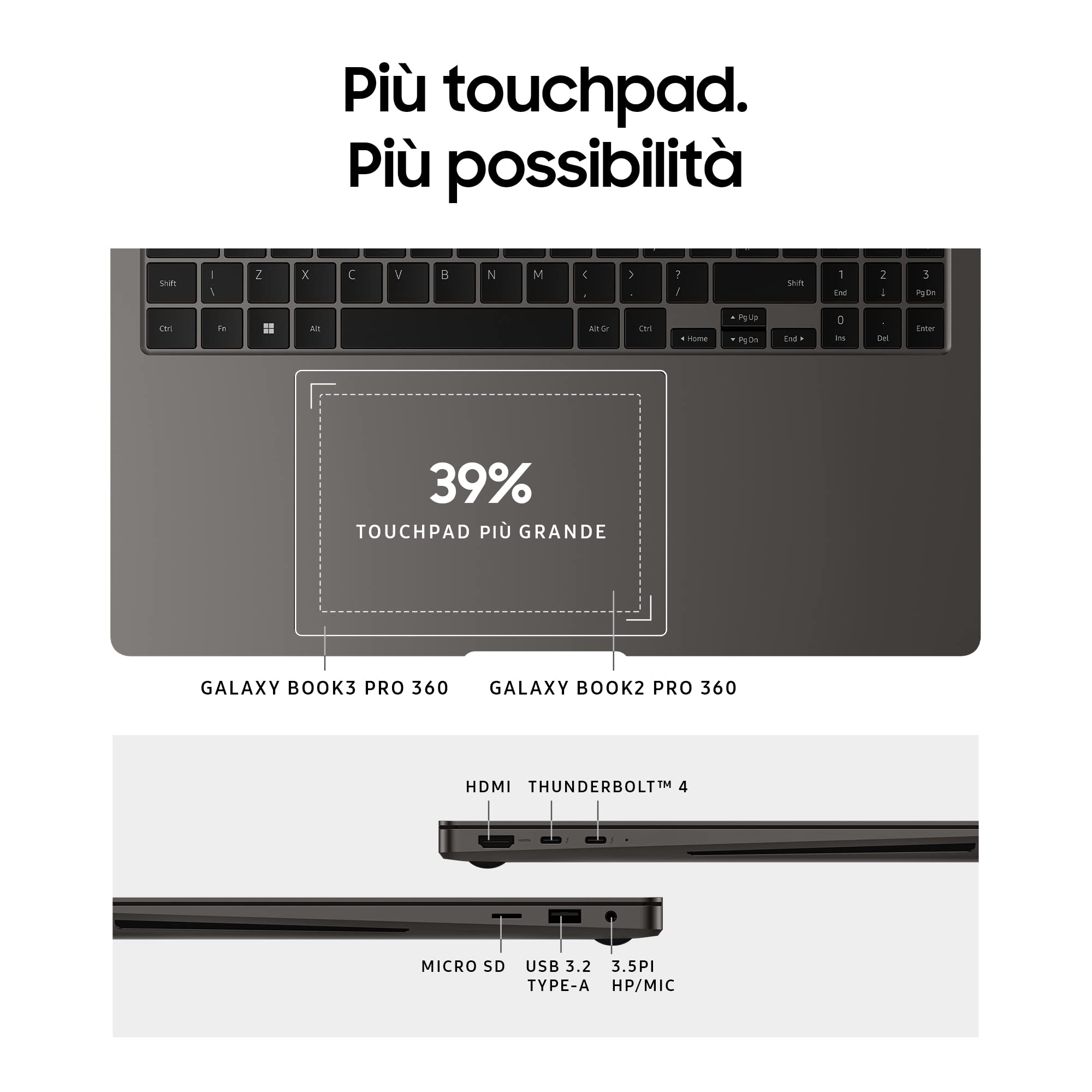 Samsung Galaxy Book3 Pro 360 Laptop, 16" Dynamic AMOLED 2X touch, S Pen, Intel EVO, Intel Core i7-1360P 13th gen, 16GB RAM, 512GB SSD, Windows 11 Home, Graphite
