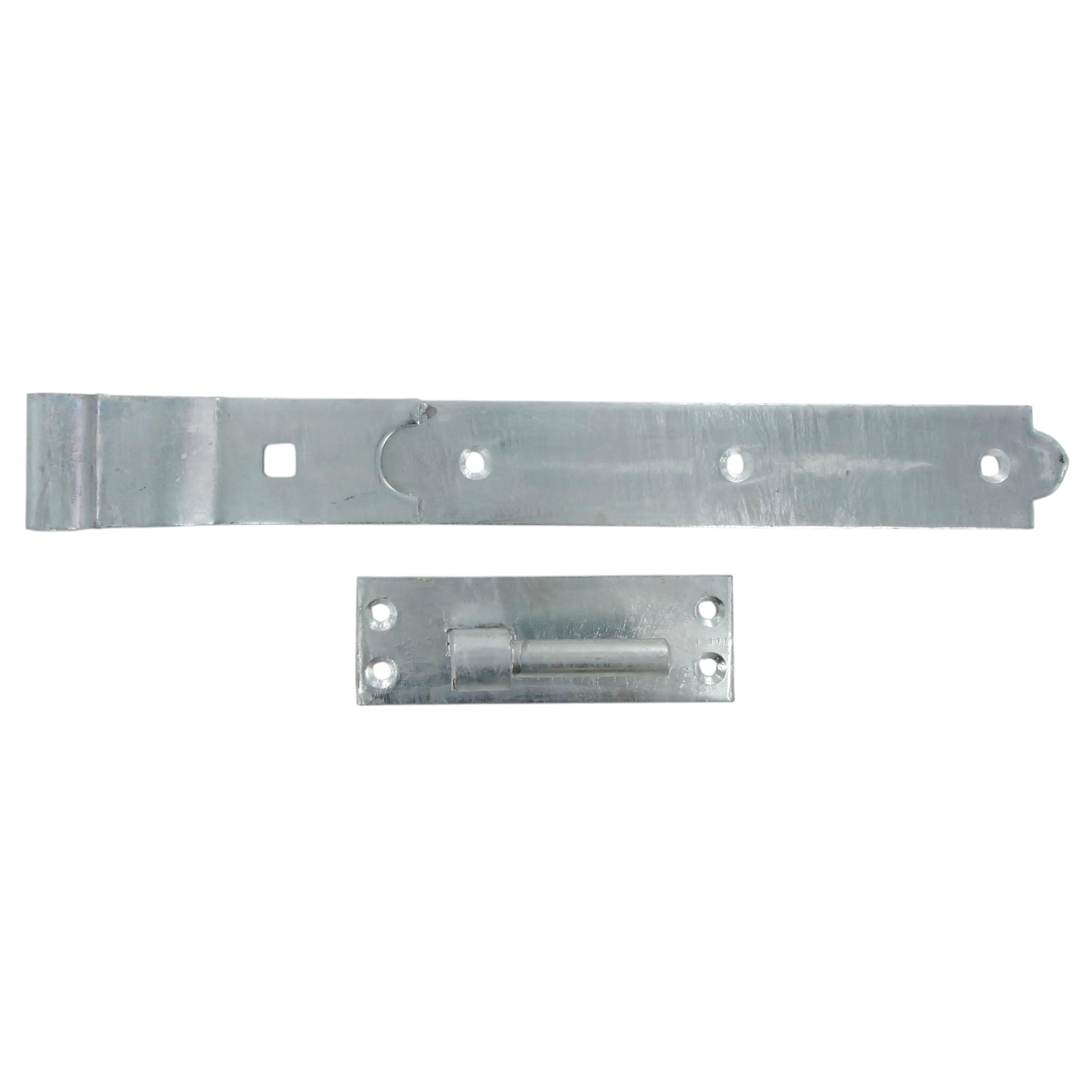 Merriway BH06864 Lot de 2 charnières de portail robustes à manivelle en acier galvanisé, 350 mm, noir