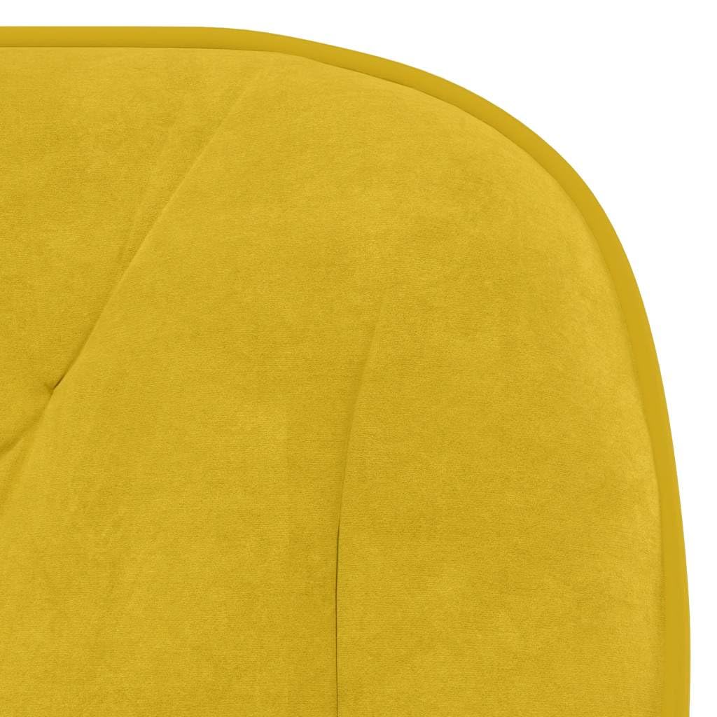 Solivagant Sedia da Ufficio Girevole Gialla in Velluto,Giallo,8.85,kg
