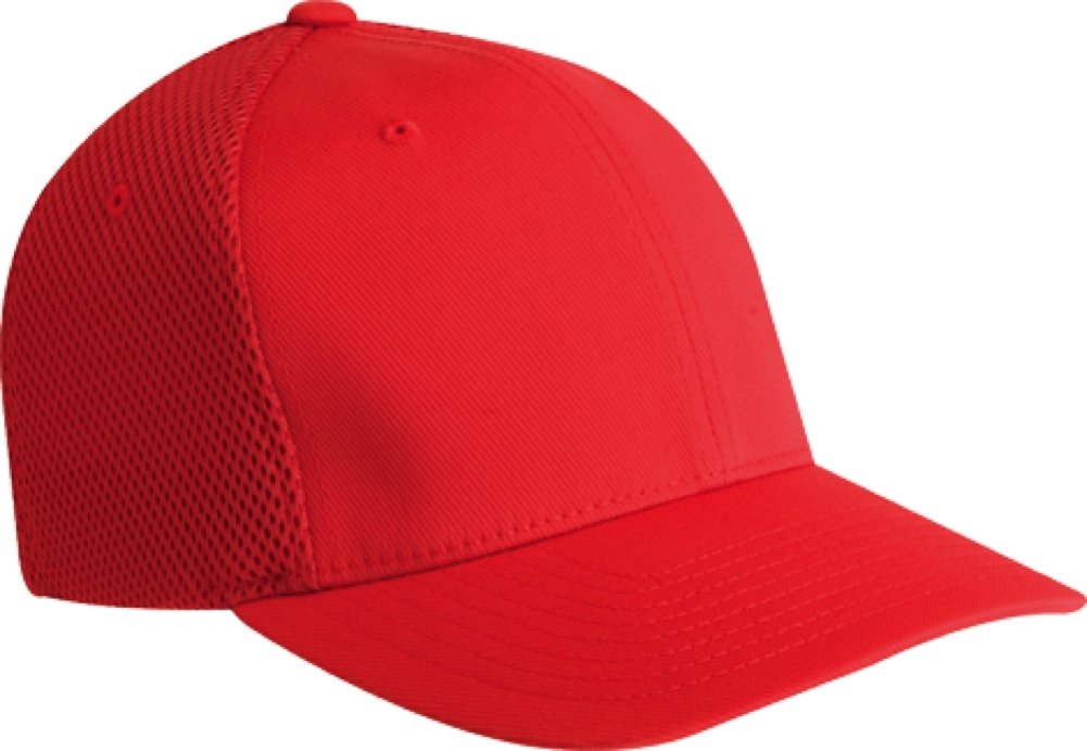 Flexfit Men's Ultrafibre Airmesh Fitted Trucker Hat, Red, L-XL