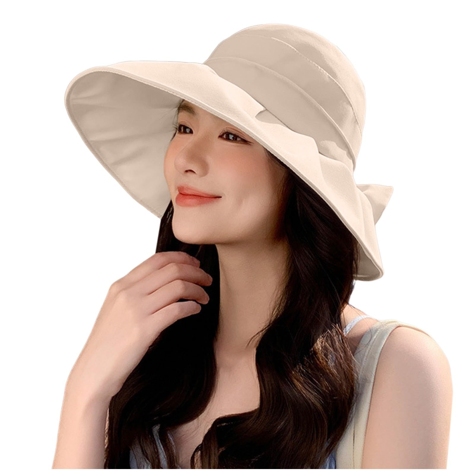 Fulidngzg Sombrero Paja Mujer Sombrero Pescador Mujer Sombrero Paja Ligero Plegable Gorro Pescador Personalizado Pamelas De Playa Verano Sombrero Mujer ala Ancha Sombrero Playa Mujer Protección Sol