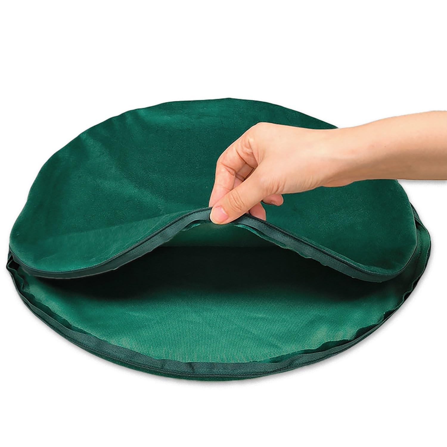 Kissenbezug Rund 40 50 60 Durchmesser Samt Sofa Kissenbezüge Runder, Zierkissenbezug Dekokissen Sofakissen Kissenhülle Dekorative Weiche Kissen Bezug(Grün,50x50cm) Küche, Haushalt & Wohnen