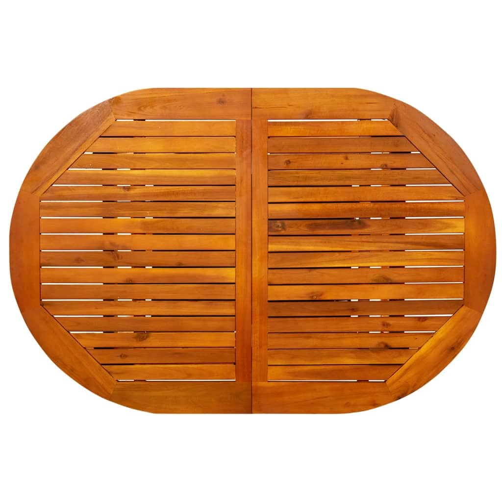 Mesa de Comedor Jardín Patio Terraza Balcón Salón Sala de Estar Muebles Soporte Exterior Cocina (120-170) X80x75 cm Madera Maciza Acacia