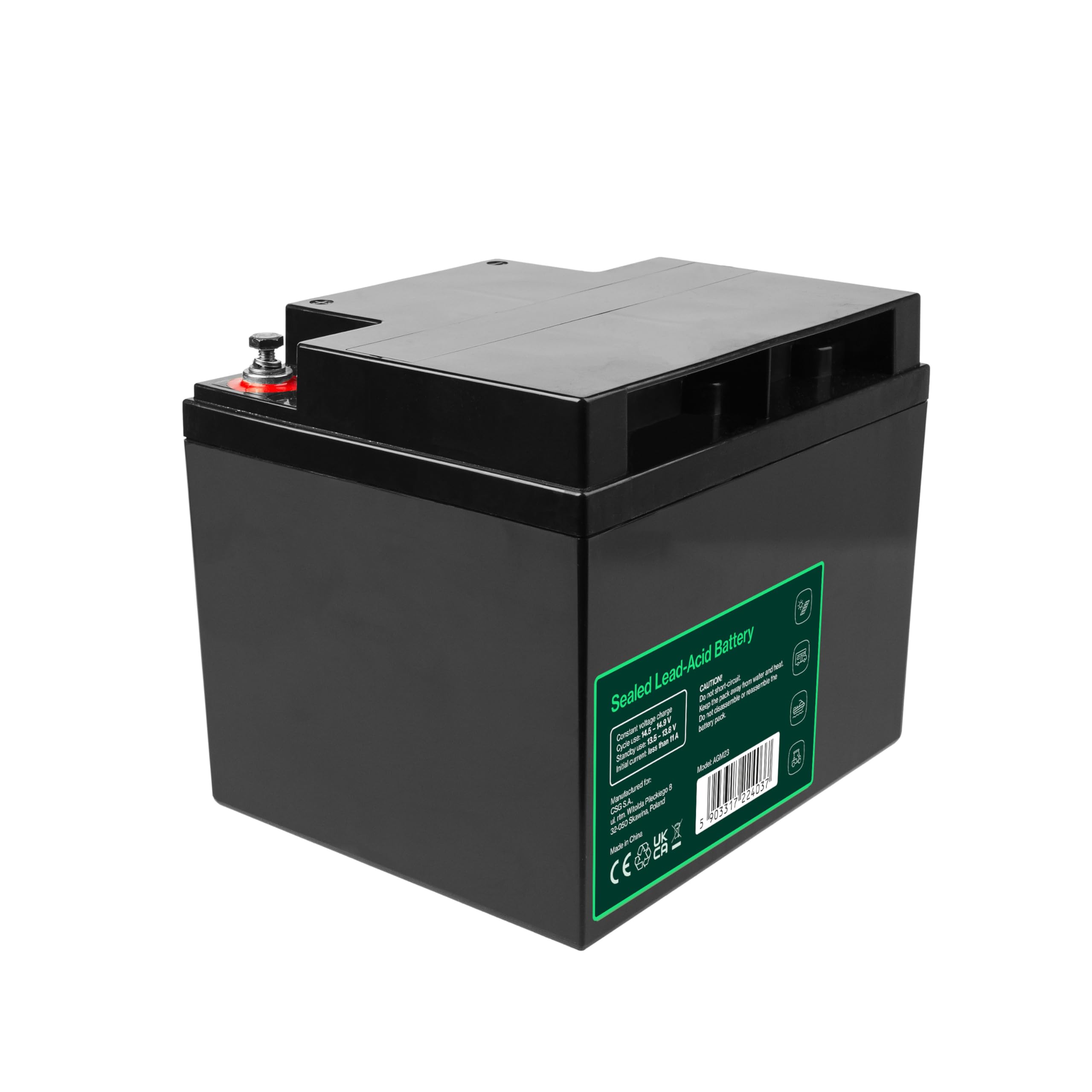 Green Cell Batteria AGM 12V 40Ah al piombo accumulatore sigillata VRLA Senza manutezione ricaricabile Batterie di ricambio ermetica | Barca | Sedia a rotelle | Sistema Solare | Camper | Campeggio