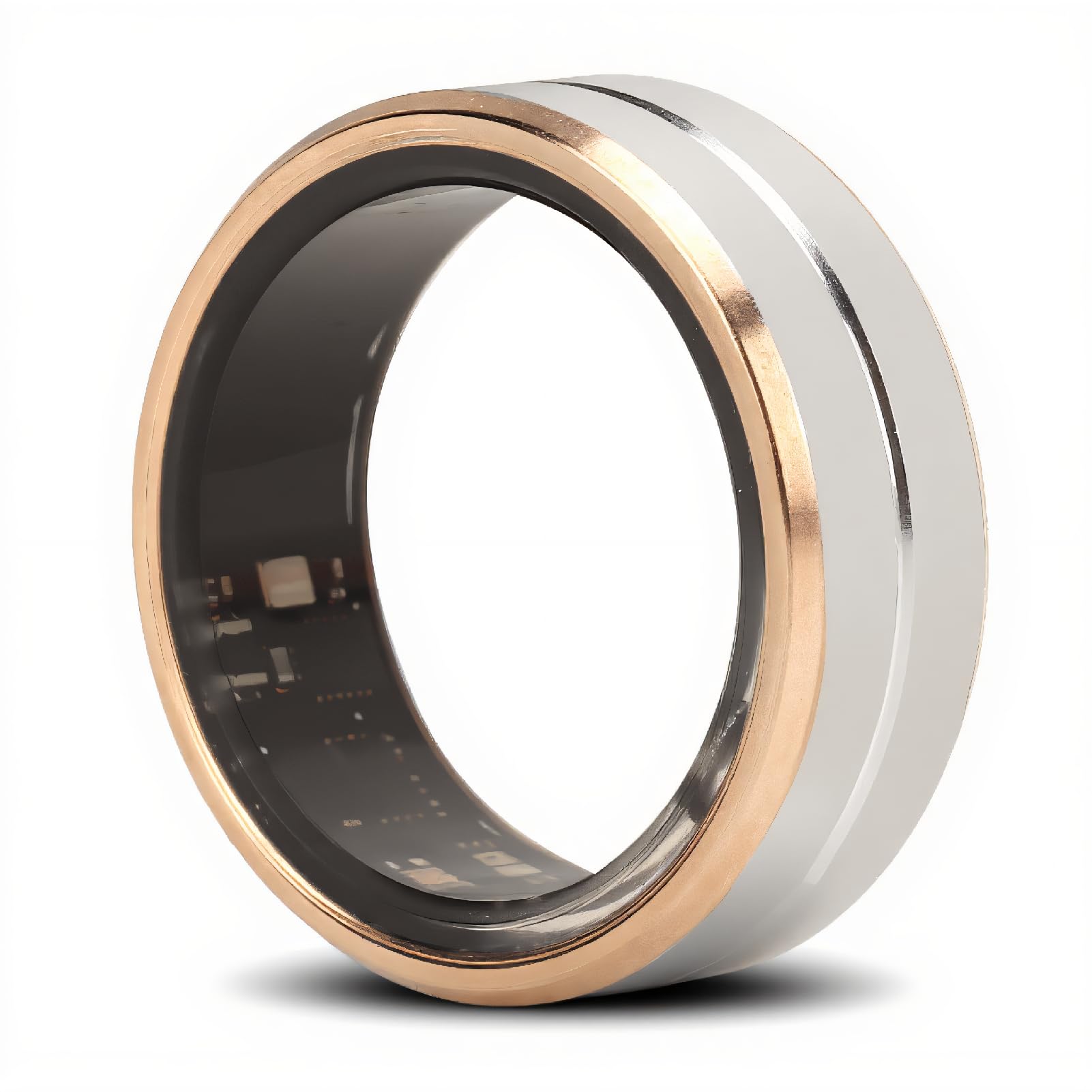 Cuifati Smart Ring Health Tracker, Monitoraggio dei Dati del Sonno Contapassi Anello Fitness con App, Controllo Fotocamera Otturatore Selfie, Anello Sanitario Impermeabile per Android iOS,