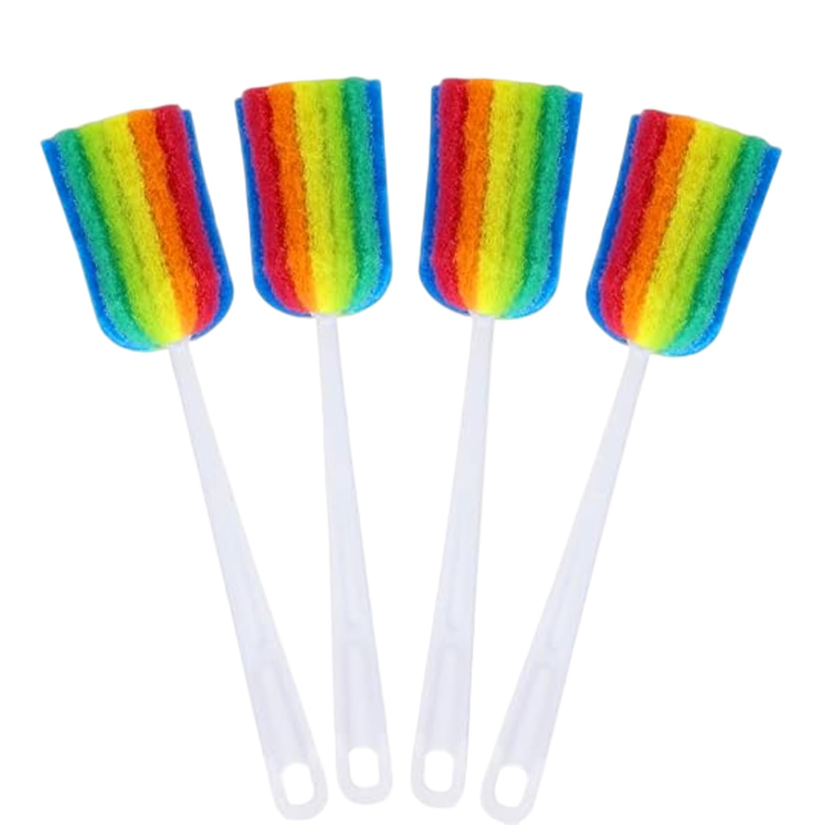 Lcarege Bottle Sponge, 4PCS 9.8 Inch Cup Cleaning Brush, Hanging Bottle Brush Cleaner with Long Handle for Kitchen Glasses Mugs Cups