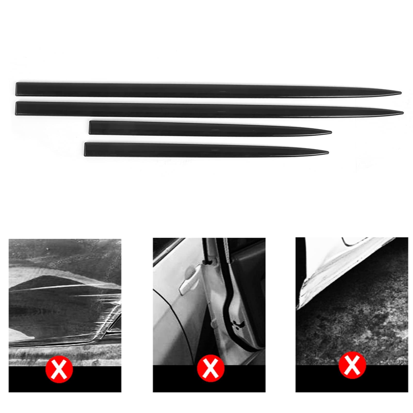4 Pezzi Modanature Laterali Portiera Paracolpi per Fiat Grande Panda Benziner/Hybrid/Elektro ab 2025, Strisce Protettive Auto, Protezione AntiGraffio e Urti per Parcheggio, Design Sportivo