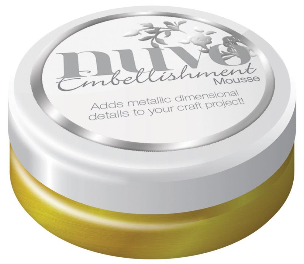 Nuvo Embellishment Mousse Bundle with Indian Gold, Pure Platinum, and Mother of Pearl (Set of 3 Items)