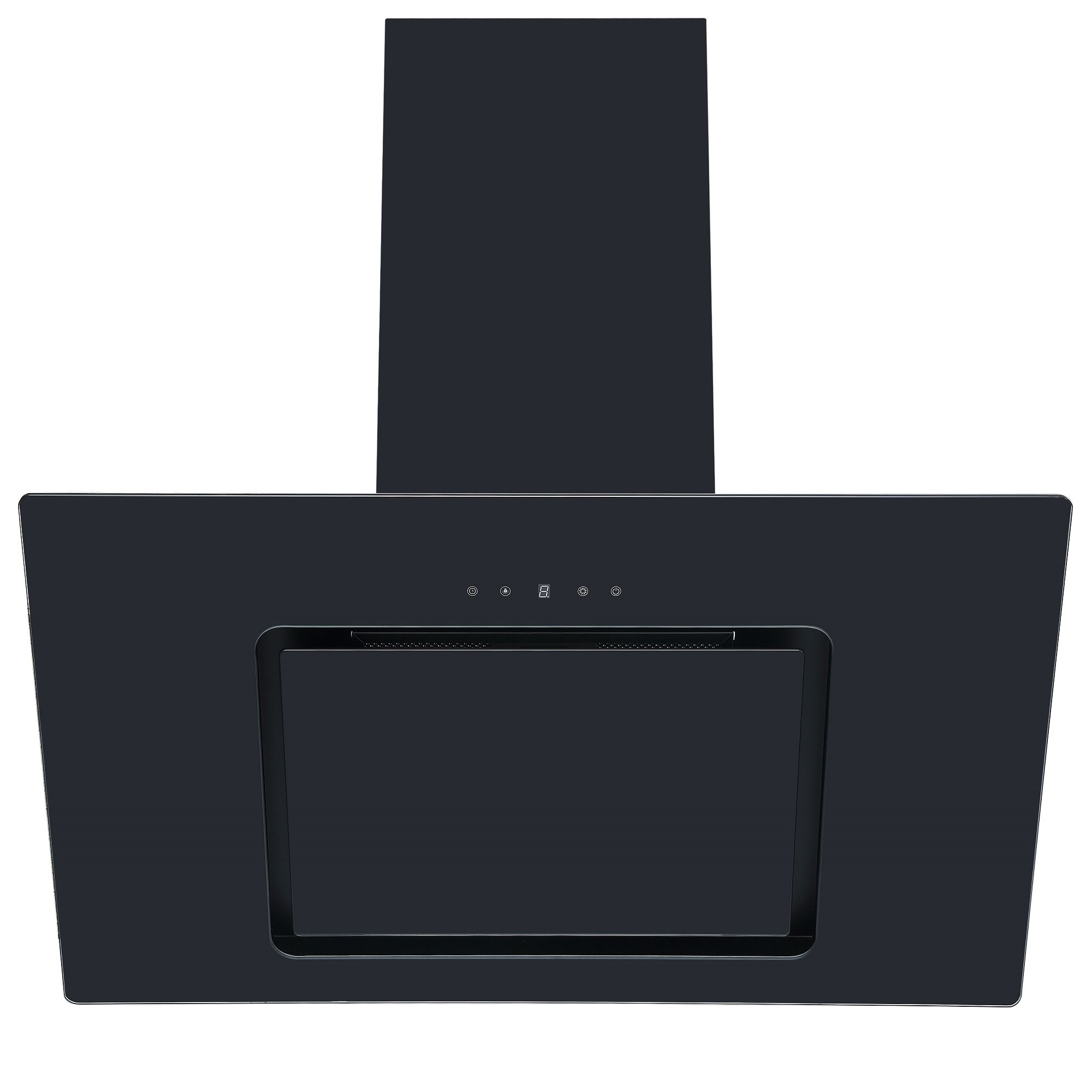 Buy Cookology VER805BK 80cm Black Angled Glass Chimney Cooker Hood