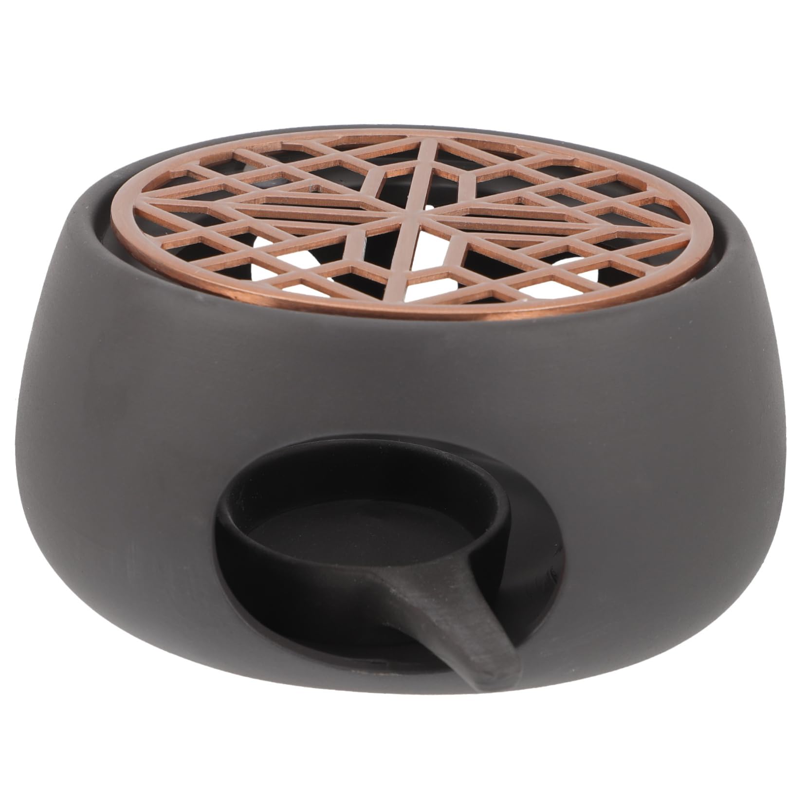 Cabilock 1Set Teapot Warmer Japanese Style Candle Heating Base for Home Office Tea House Hollow Design for Keeping Tea Milk Warm