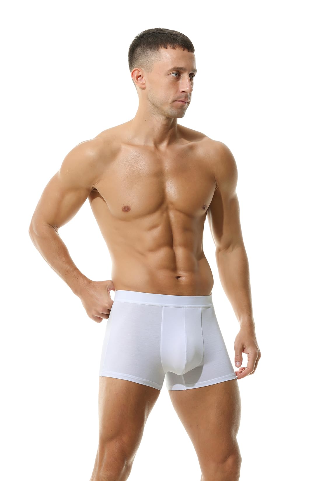 Hoerev Packung mit 4 Herren Super Soft and Comfortable Fiber Trunks Unterwäsche