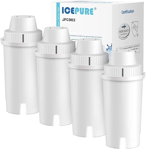 ICEPURE Repuesto para filtro de agua Brita®, jarras y dispensadores Brita®, Classic OB03, Mavea® 107007, 35557, Everyday, UltraMax, Metro+, XL y
