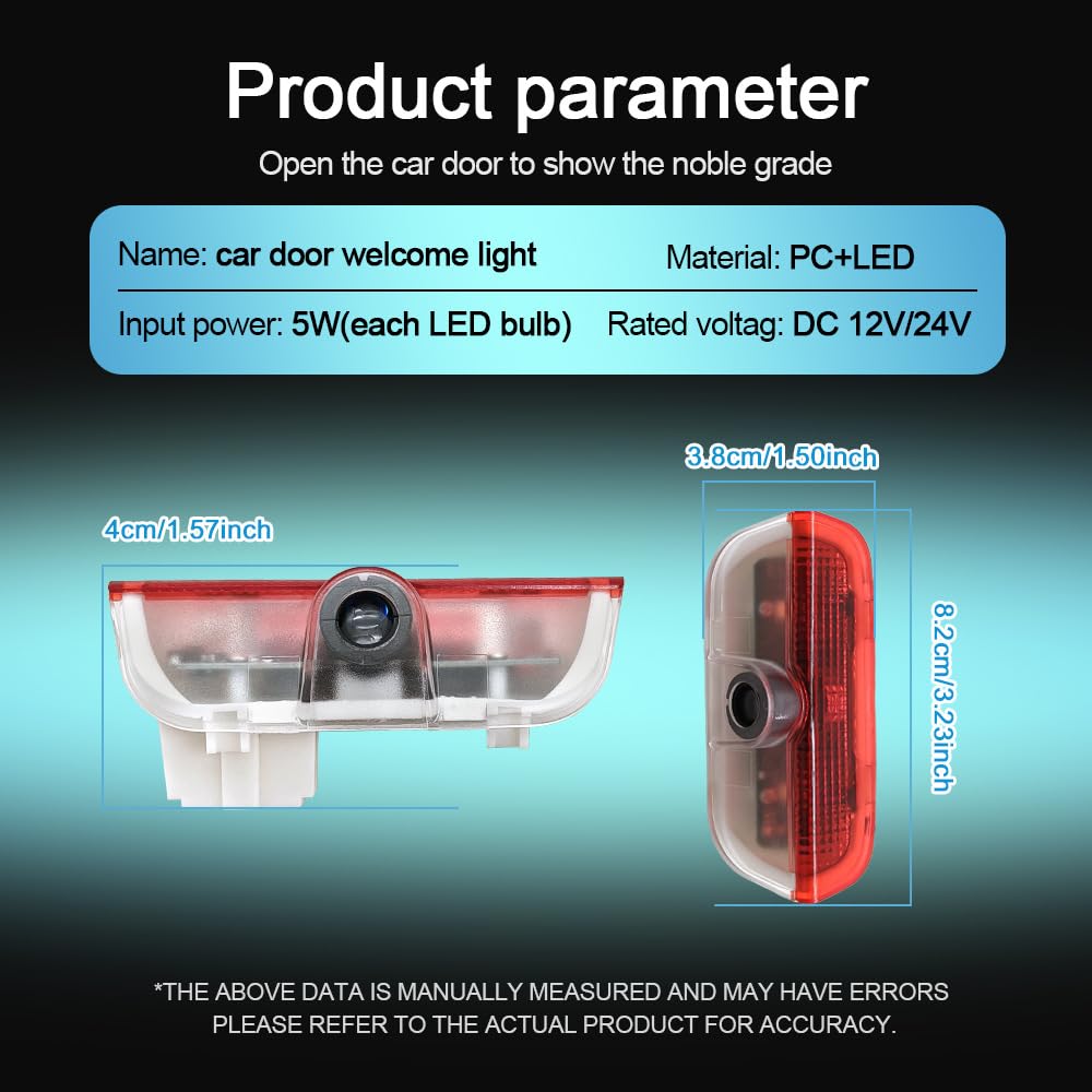 Autotür LED Einstiegsbeleuchtung Logo Projektor Willkommenslicht, kompatibel mit Superb MK2 MK3 2009-2025, 2 Stück