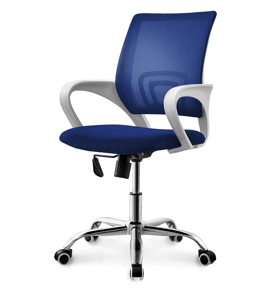 Finch Fox Low Back Royal Ergonomic White Body Desk Mesh Office Chair in Blue Colour 1