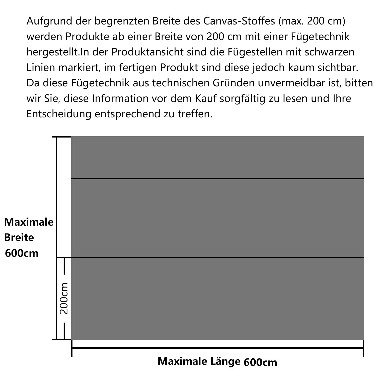 Sonnensegel Rechteckig Nach Maß Anfertigen mit ösen, Balkon-Sichtschutz Wasserdicht UV-Schutz, Länge 50-600 cm, Breite 100-600 cm, individuell anpassbar in 10 cm Schritten, für Balkon Terrasse