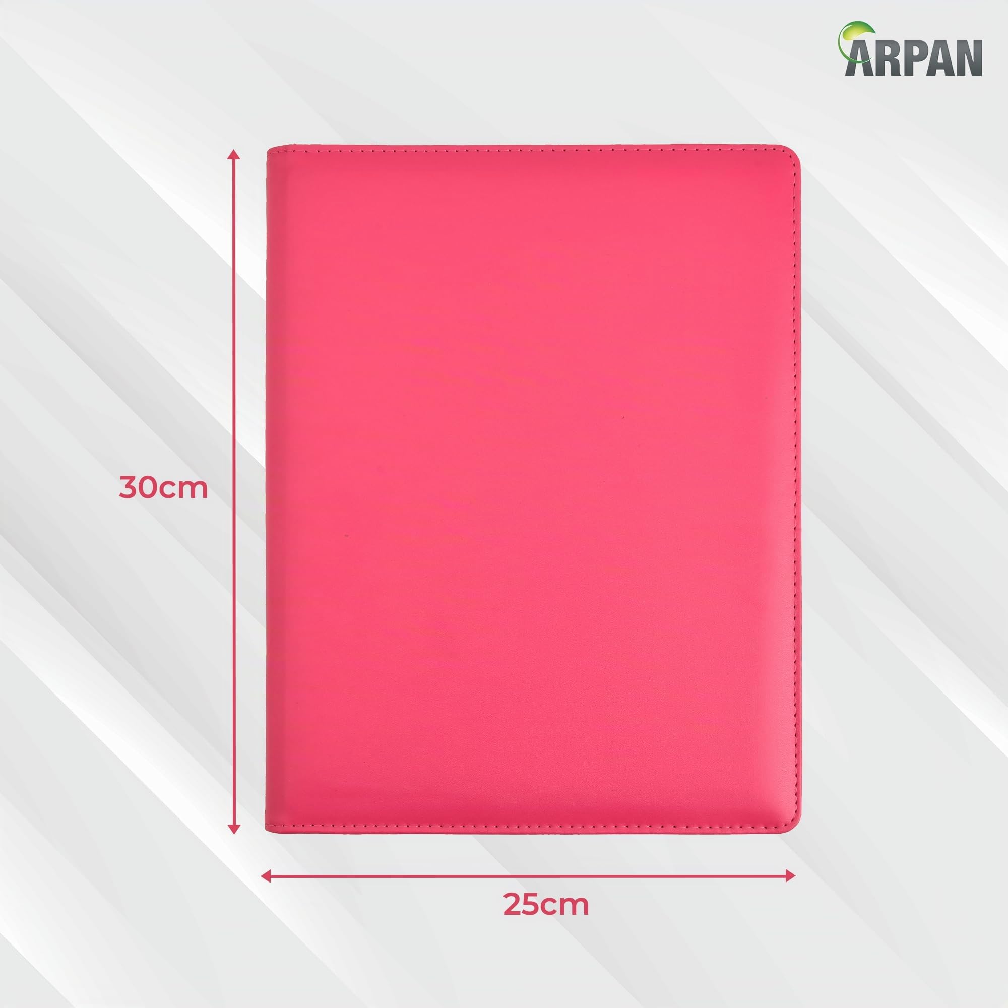 Arpan Porte-vues professionnel Rose Format A4 24 poches (48 côtés sur les côtés) Pour l'école, l'université, les professionnels, les affaires, les particuliers (Rose vif)