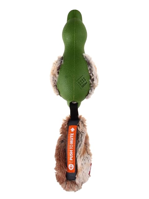 GiGwi Juguete de Perro de Goma con Forma de Pato Push To Mute, silencioso y chirriante