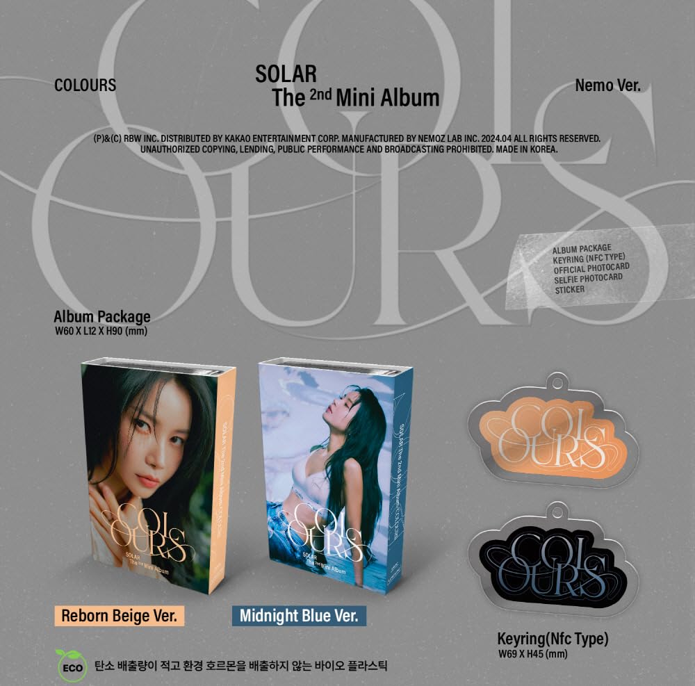 Dreamus SOLAR MAMAMOO - Colours [Palette Ver.] 2nd Mini Album + Folded Poster