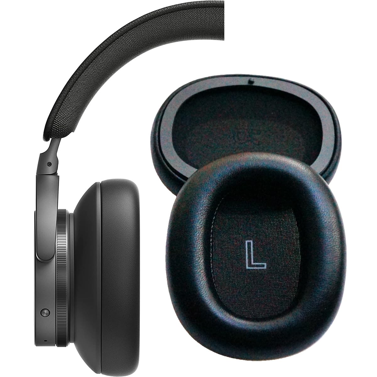 V-MOTA Coussinets compatibles avec les casques Bang & Olufsen Beoplay H95 Premium confortables sans fil (ANC), ne convient pas aux autres modèles B&O (1 paire) (noir)