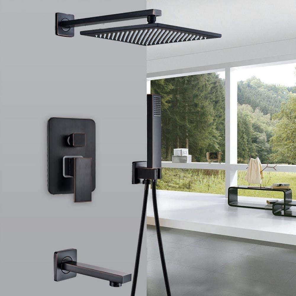 Ensemble de douche noir et bronze chic pour moderniser votre bain