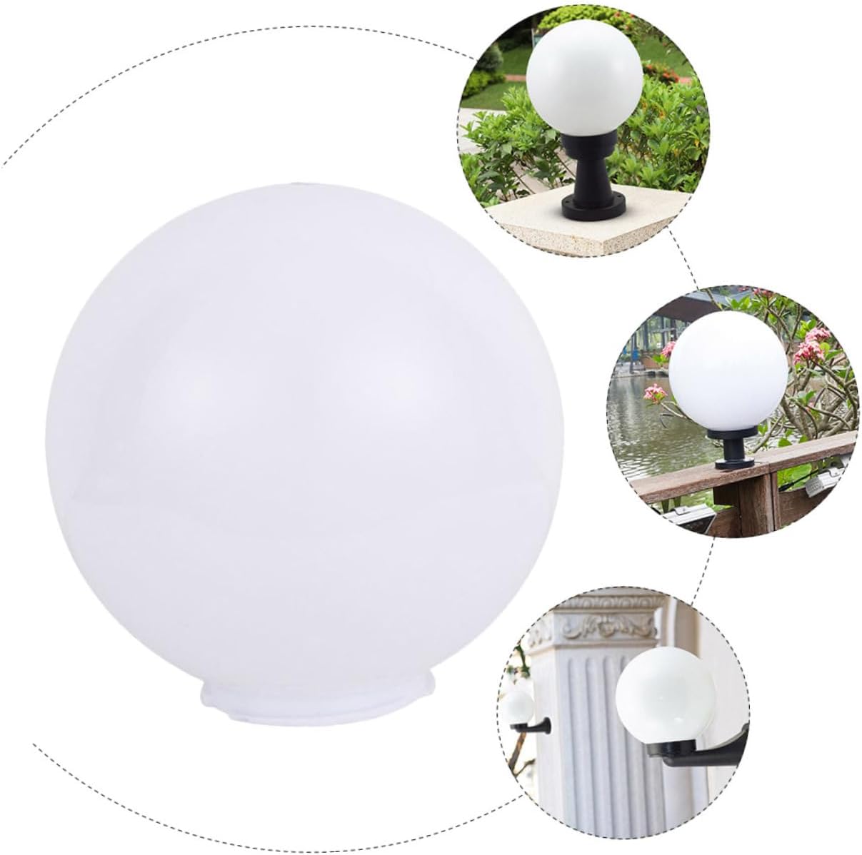 Outdoor Replacement Lampshade Acrylic Lampshade Cover Globe Light Fixtures Easy Install