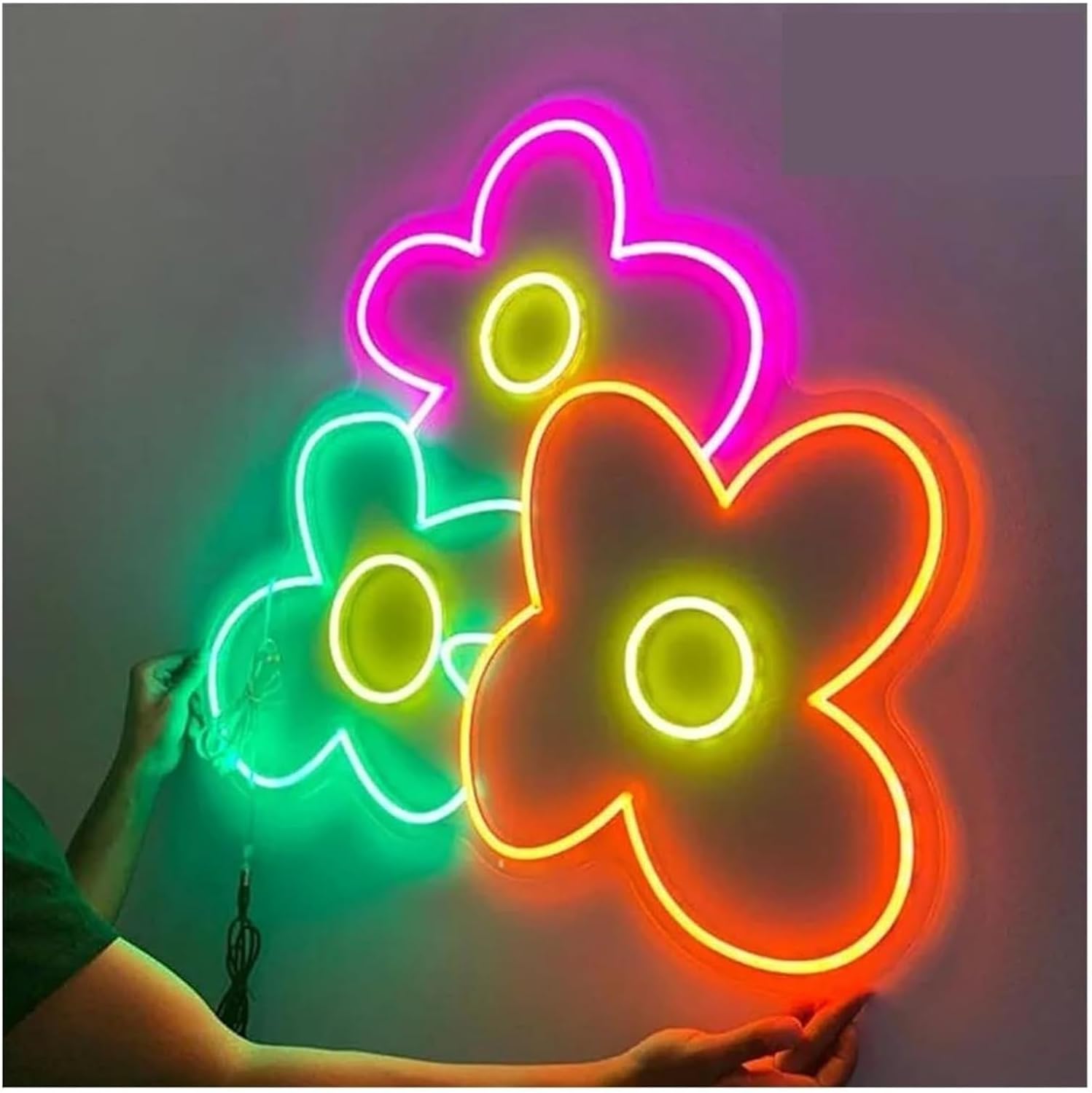 Neon Light Decoration Flowers LED Multicolor Lights for Home Room Wall Party Wedding Shop Decor Your Favorite image 2